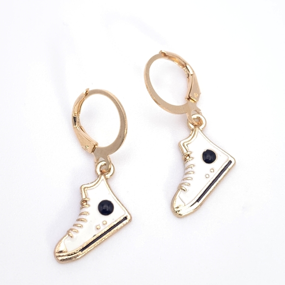 Small Enamel Sneaker Earrings - Picture 3 of 5